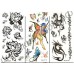 Временные татуировки в ассортименте Waterproof body tattoo stickers